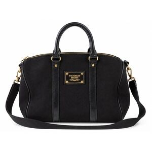 Victoria's Secret Vintage Y2K Black Weekender Travel Gym Duffle Bag